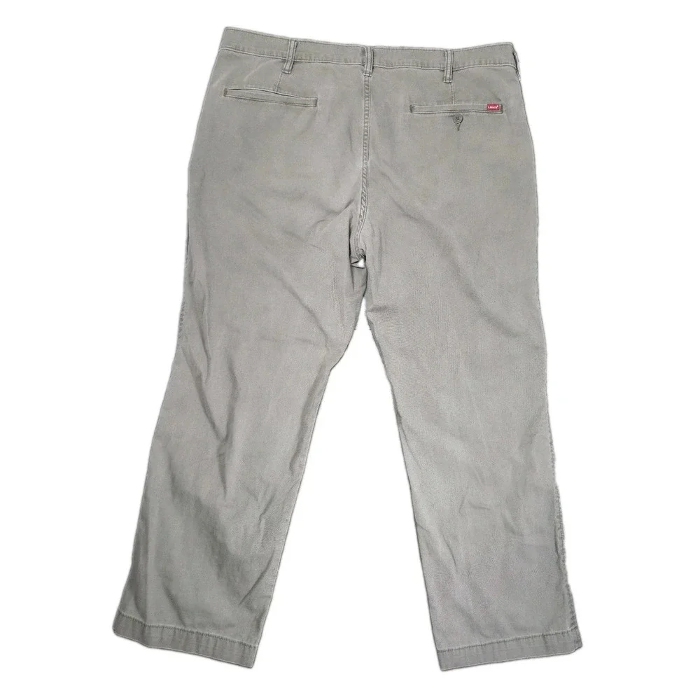 Levis XX Chino Relaxed Straight Pants Mens 40x30 (40x29) Gray Khaki Stretch Dad